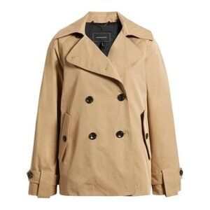 BCBGMAXAZRIA Double Breasted Short Trench Coat